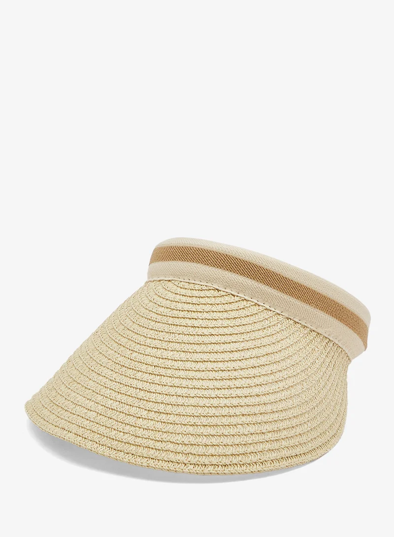 جينجر Raffia Material Visor Cap